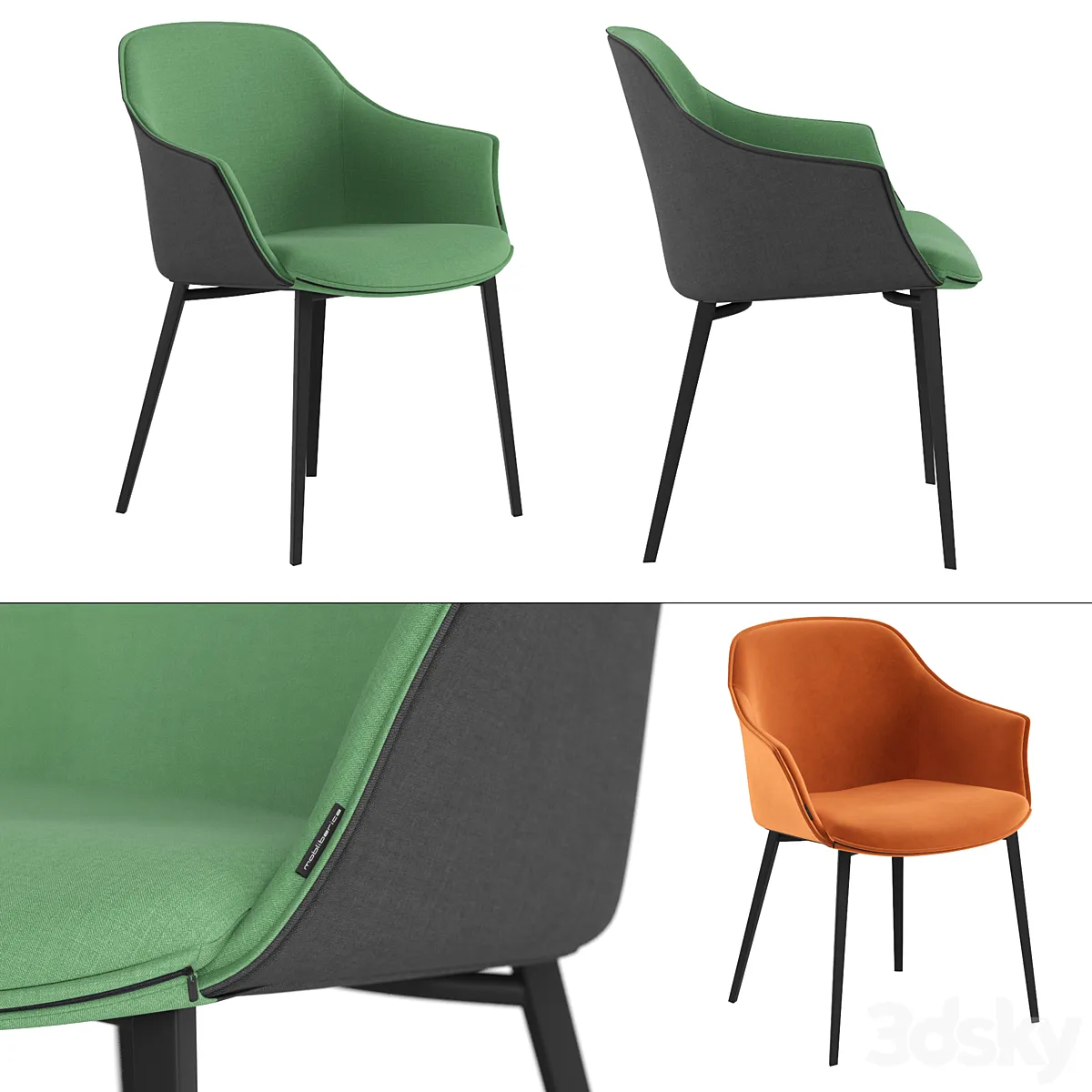 3dsky - Chair Kedua metal legs by Mobliberica