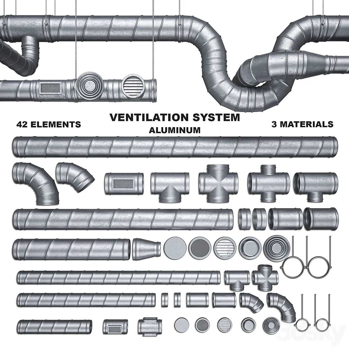 3dsky - Ventilation System - Miscellaneous - 3D model