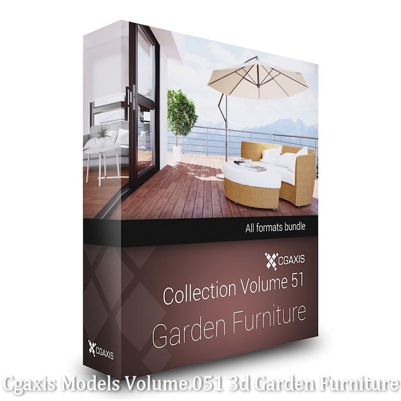 Download CGAxis Models Volume 51 3D Garden Furniture