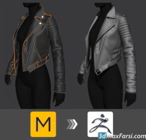 Marvelous Designer 7: Making a Biker Style Jacket : Gumroad free download