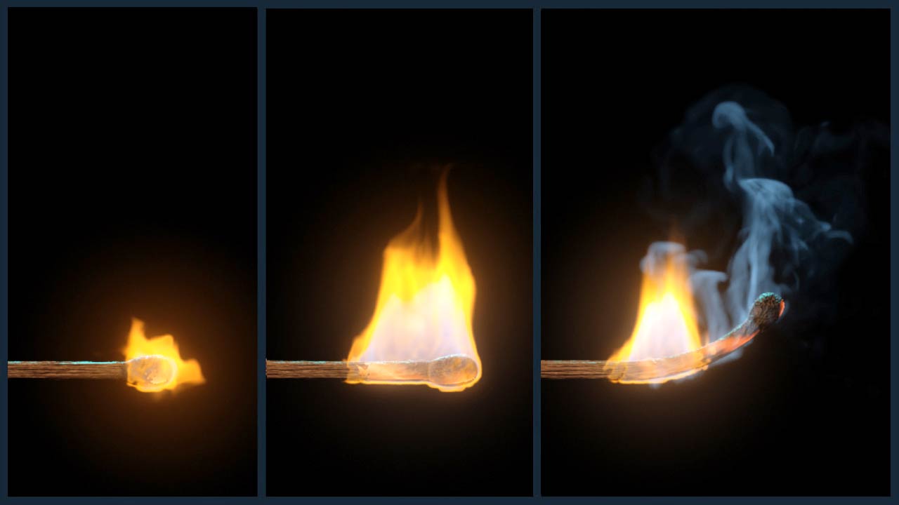 Simulating a Burning Matchstick Effect in Maya free download