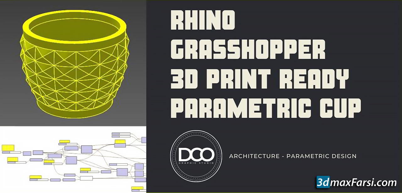 Rhino Grasshopper 3D Print Ready Parametric Cup free download
