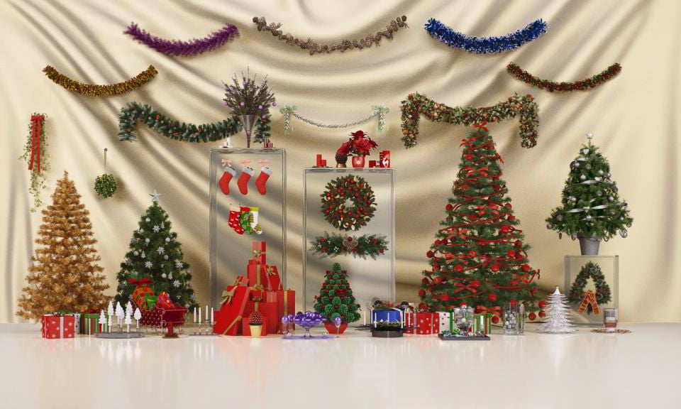 Evermotion – Archmodels vol. 088 : Christmas decorations free download