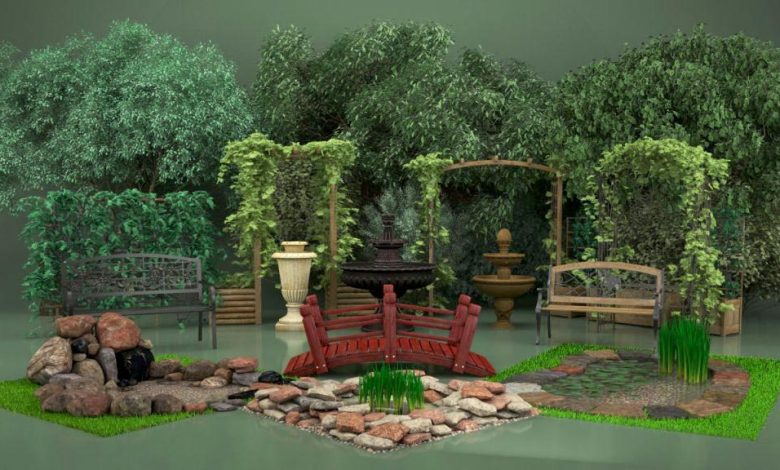 Evermotion – Archmodels vol. 105 : garden elements free download