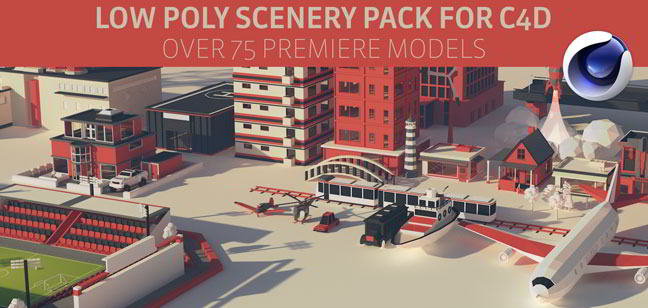 The Pixel Lab – Cinema 4D Low Poly Scenery Pack