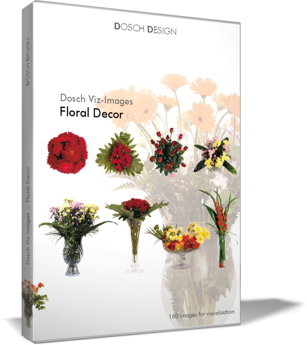 Dosch Viz Images: Floral Decor free download : JPG, PNG, PSD (Photoshop), TIF