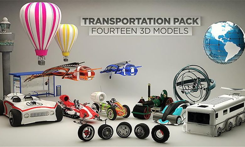 The Pixel Lab – Transportation Pack for Cinema 4D free download