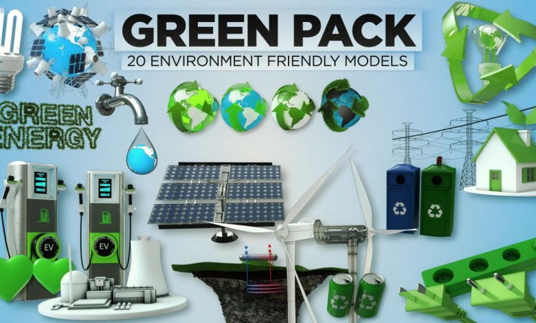 The Pixel Lab – 3D Green Pack
