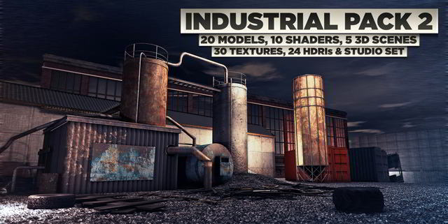 The Pixel Lab – Industrial Pack 2 for Cinema 4D