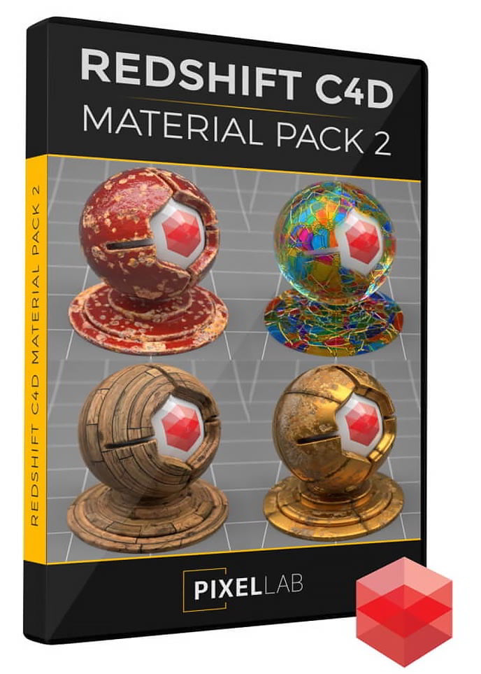 The Pixel Lab – Redshift C4D Material Pack 2 free download