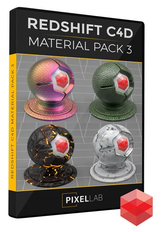 The Pixel Lab – Redshift C4D Material Pack 3 free download