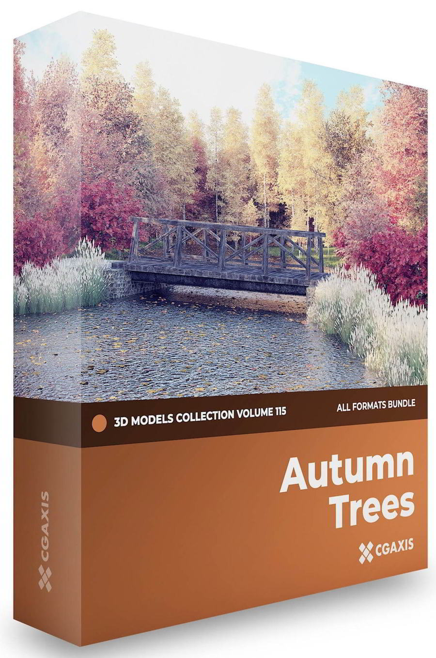 CGAxis – Autumn Trees 3D Models Collection – Volume 115 free download