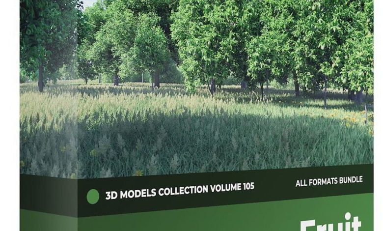 CGAxis – Fruit Trees 3D Models Collection – Volume 105 free download