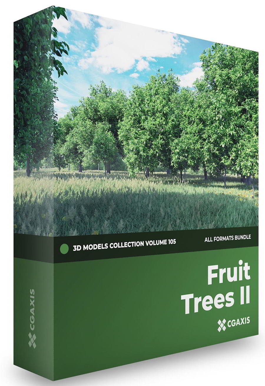 CGAxis – Fruit Trees 3D Models Collection – Volume 105 free download
