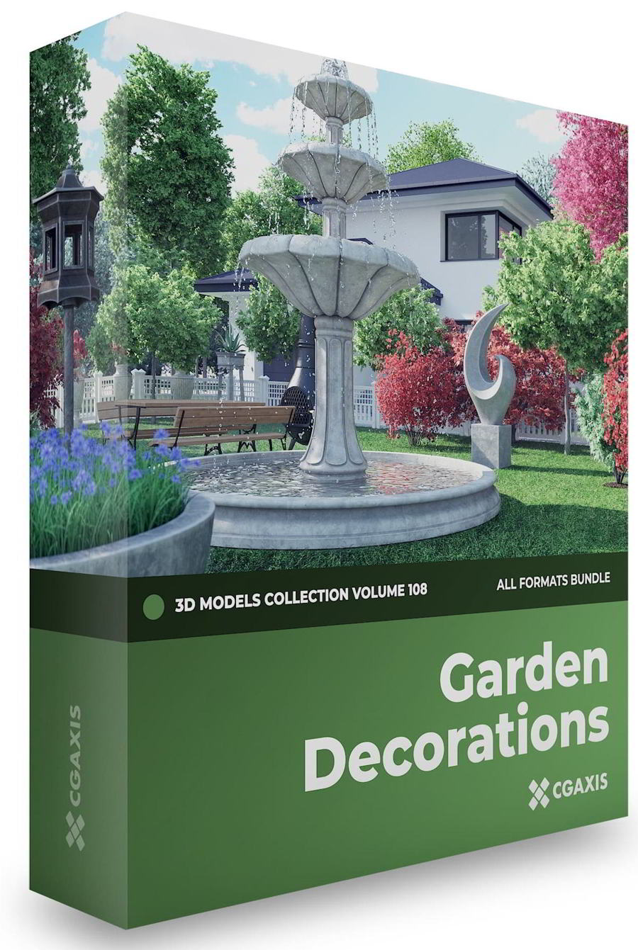 CGAxis – Garden Decorations 3D Models Collection – Volume 108 free download
