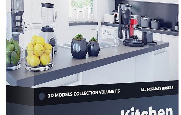 CGAxis Kitchen Appliances 3D Models Collection Volume 116 free download