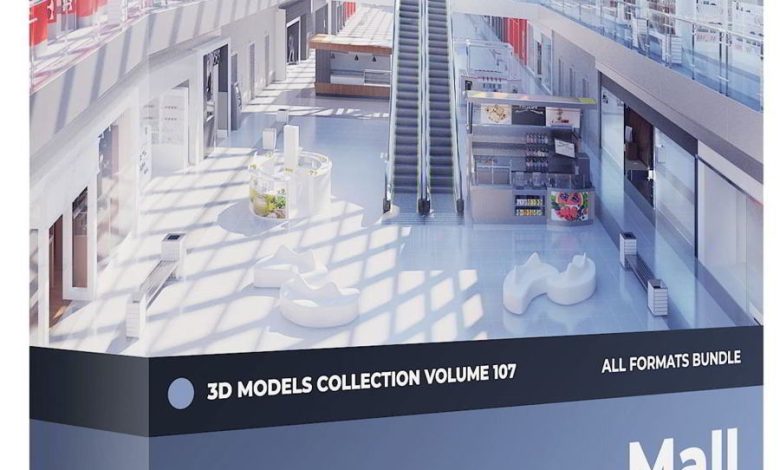 CGAxis – Mall Equipment 3D Models Collection – Volume 107 free download