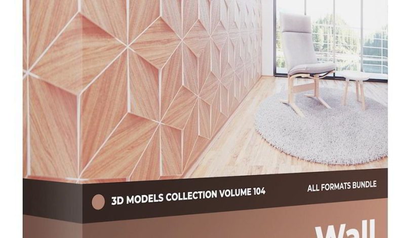 CGAxis – Wall Panels 3D Models Collection – Volume 104 free download