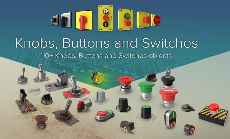 PixelSquid – Buttons and Switches Collection free download