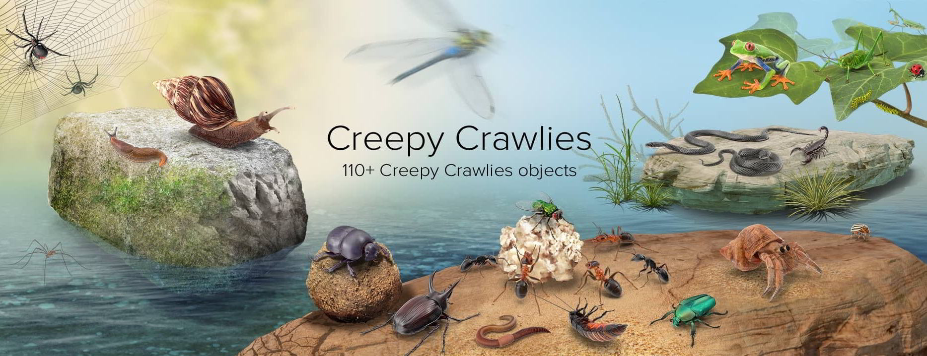 PixelSquid – Creepy Crawlies Collection free download