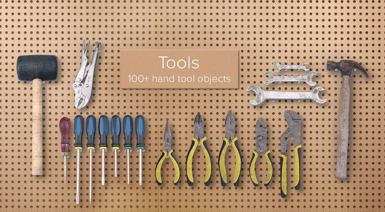 PixelSquid – Hand Tools Collection free download