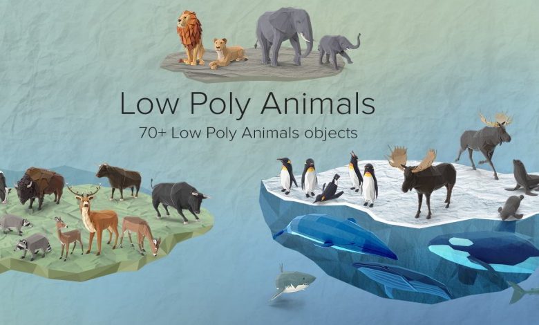 PixelSquid – Low Poly Animals Collection free download
