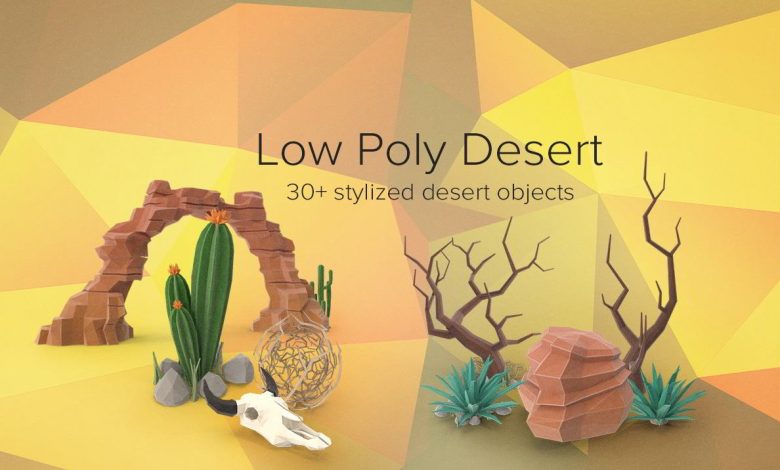 PixelSquid – Low Poly Desert Collection free download
