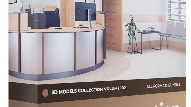 CGAxis Reception Furniture 3D Models Collection Volume 102 free download