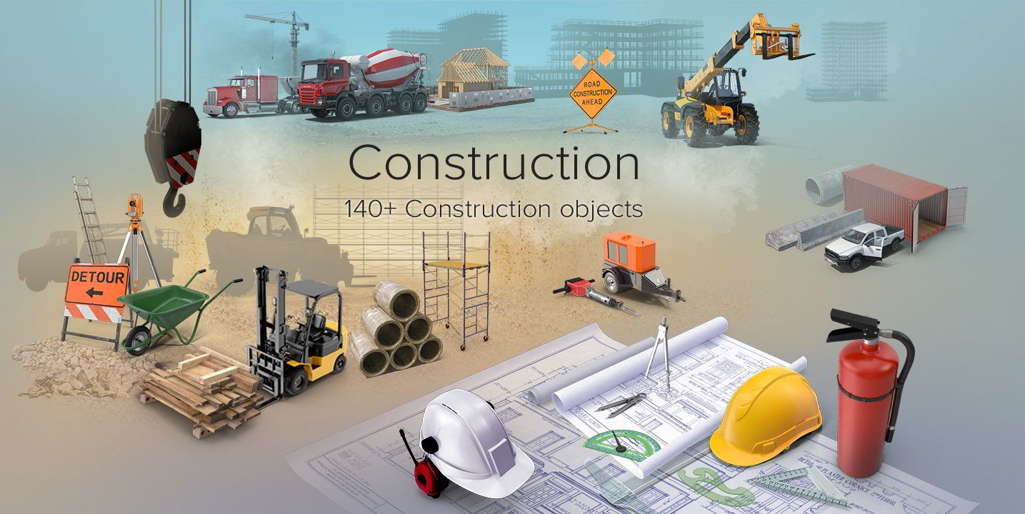 PixelSquid – Construction Collection free download