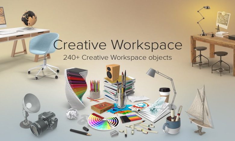 PixelSquid – Creative Workspace Collection free download