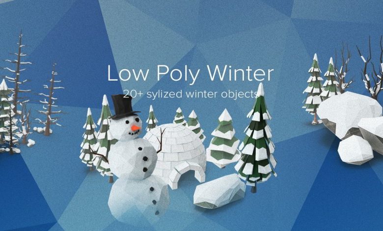 PixelSquid – Low Poly Winter Collection free download