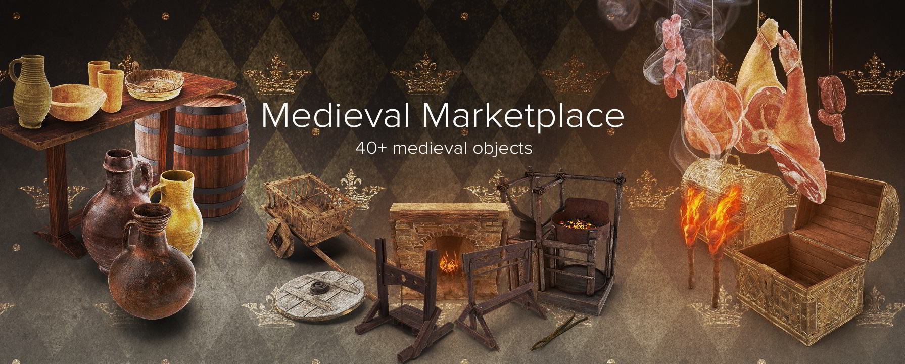PixelSquid – Medieval Marketplace Collection free download