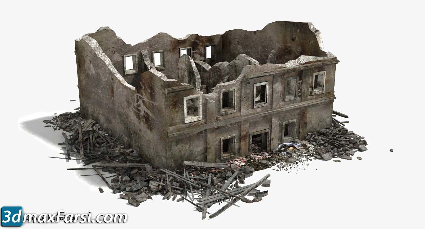 TurboSquid – Ruined City Warsaw WW2 1945 3D-Models free download