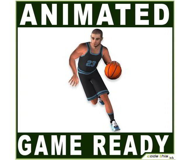 TurboSquid – White Basketball Player Animated – Game Ready free download