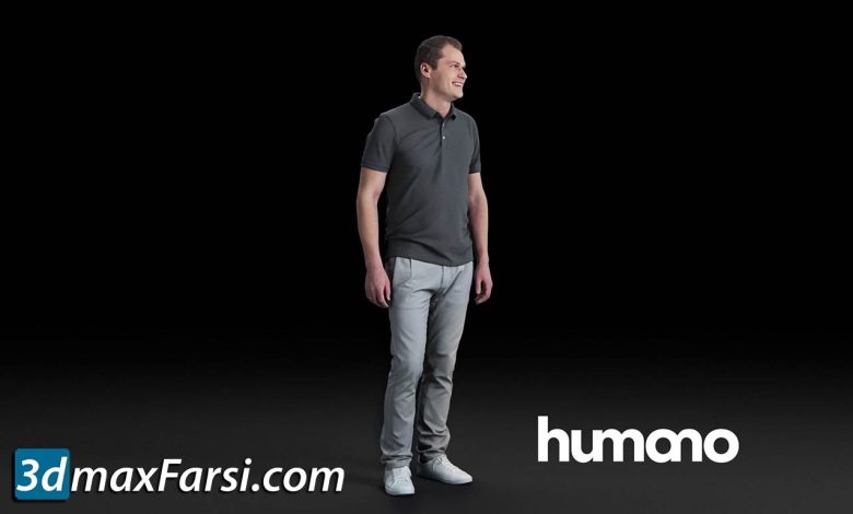 Humano Man standing and looking 0519 (Vray, Corona) free download