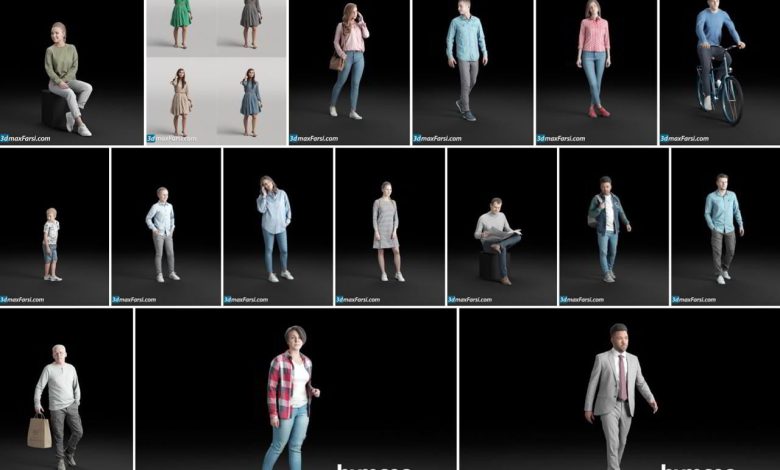 Humano3d People – 56 Models free download