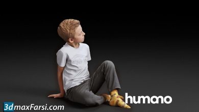 Humano Boy sitting and looking 0507 3D model free download