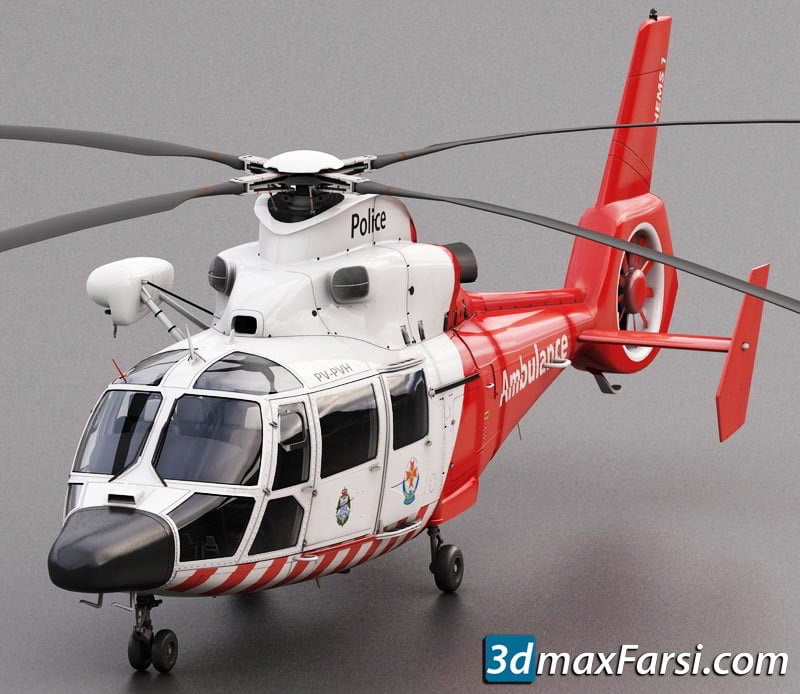 Turbosquid 3D Model Eurocopter AS 365 Air Ambulace free download