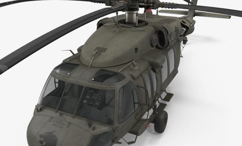 turbosquid Sikorsky UH-60 Black Hawk US Military Utility Helicopter free download