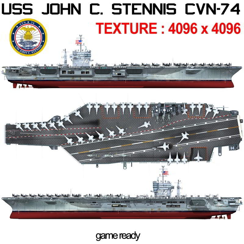 TurboSquid USS John C Stennis CVN-74