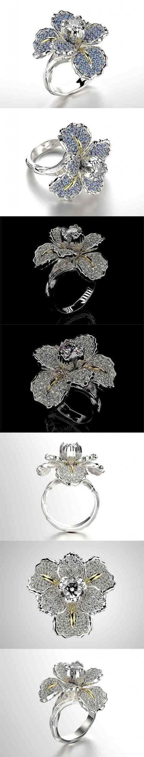 Iris fashion ring 0004 3D print model