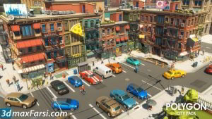 City Pack Low-poly & Complete Colored Lowpoly People
