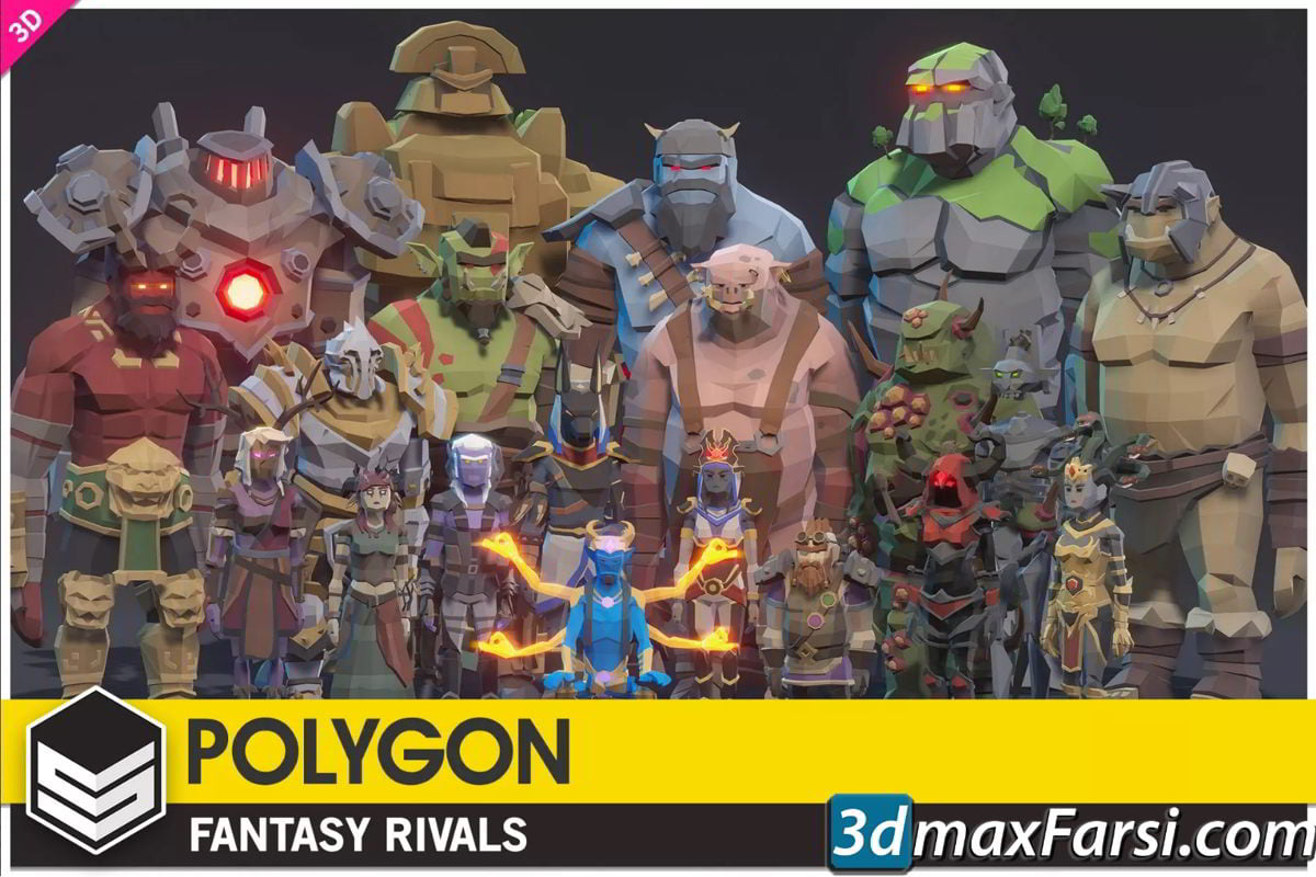 Cgtrader – POLYGON – Fantasy Rivals Pack Low-poly 3D model free download