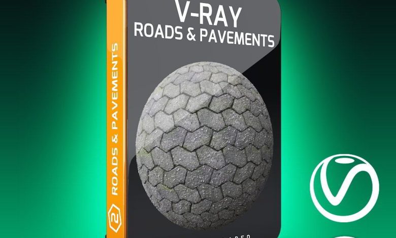 Motion Squared – V-Ray Roads and Pavements Texture Pack for Cinema 4D free download