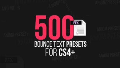 VIDEOHIVE 500 500 Bounce Text Presets
