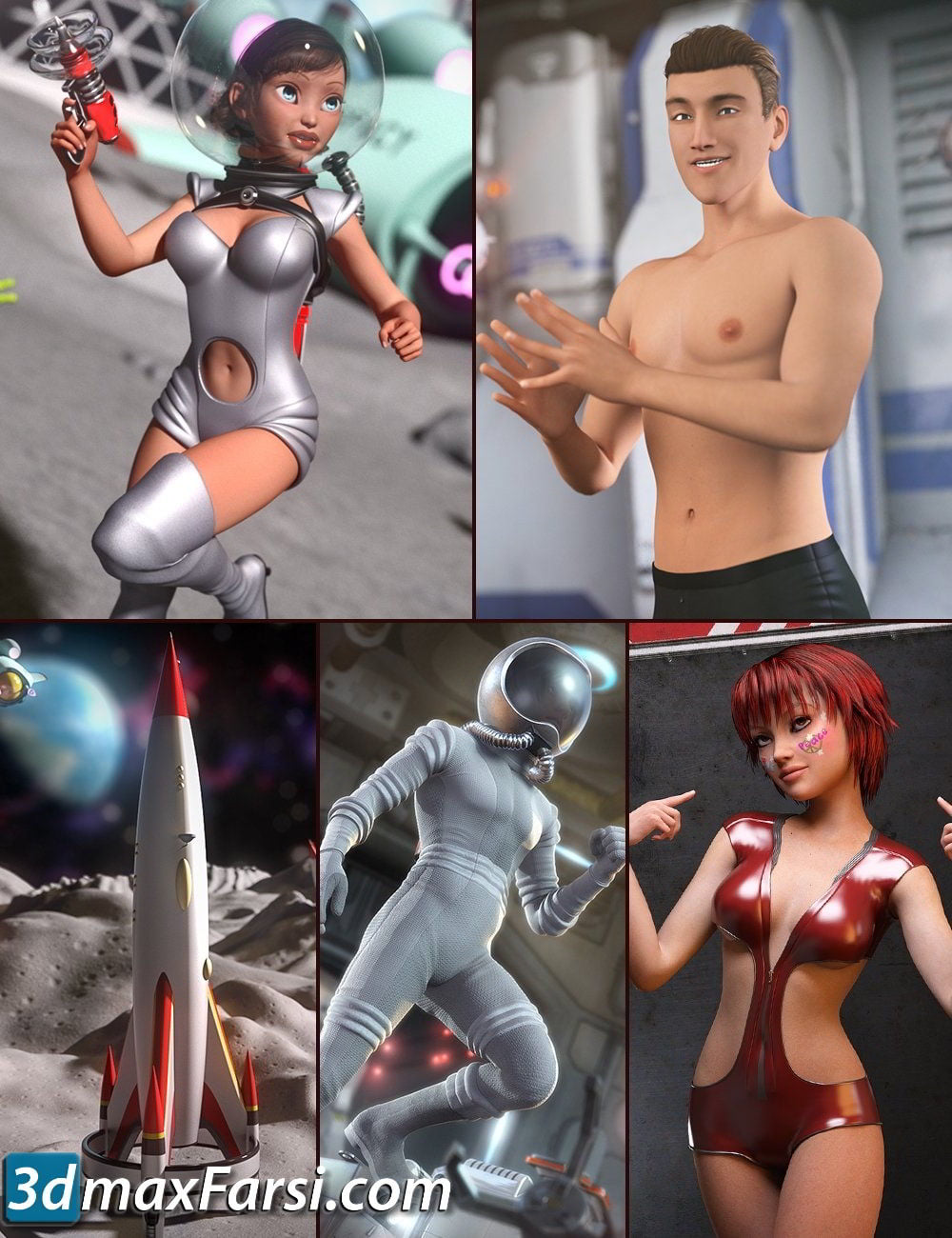 Daz3d, Callie & Cory In Space free download