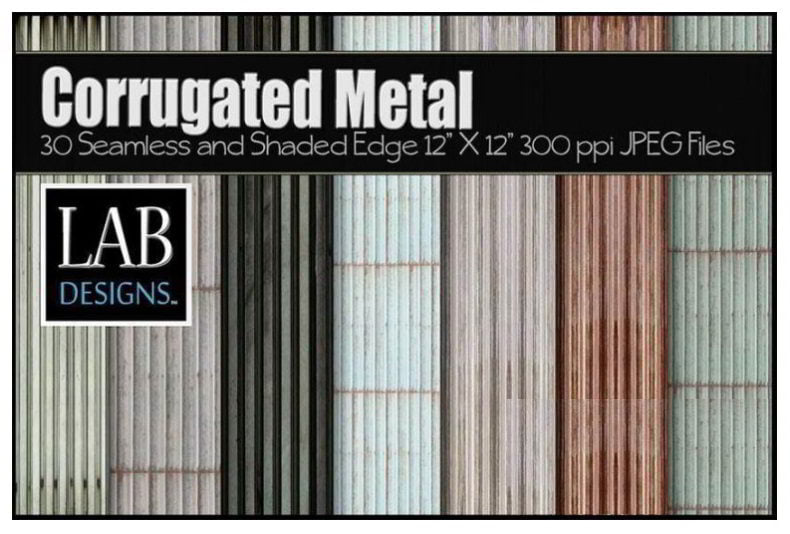 Creativemarket – 30 Corrugated Steel Metal Textures