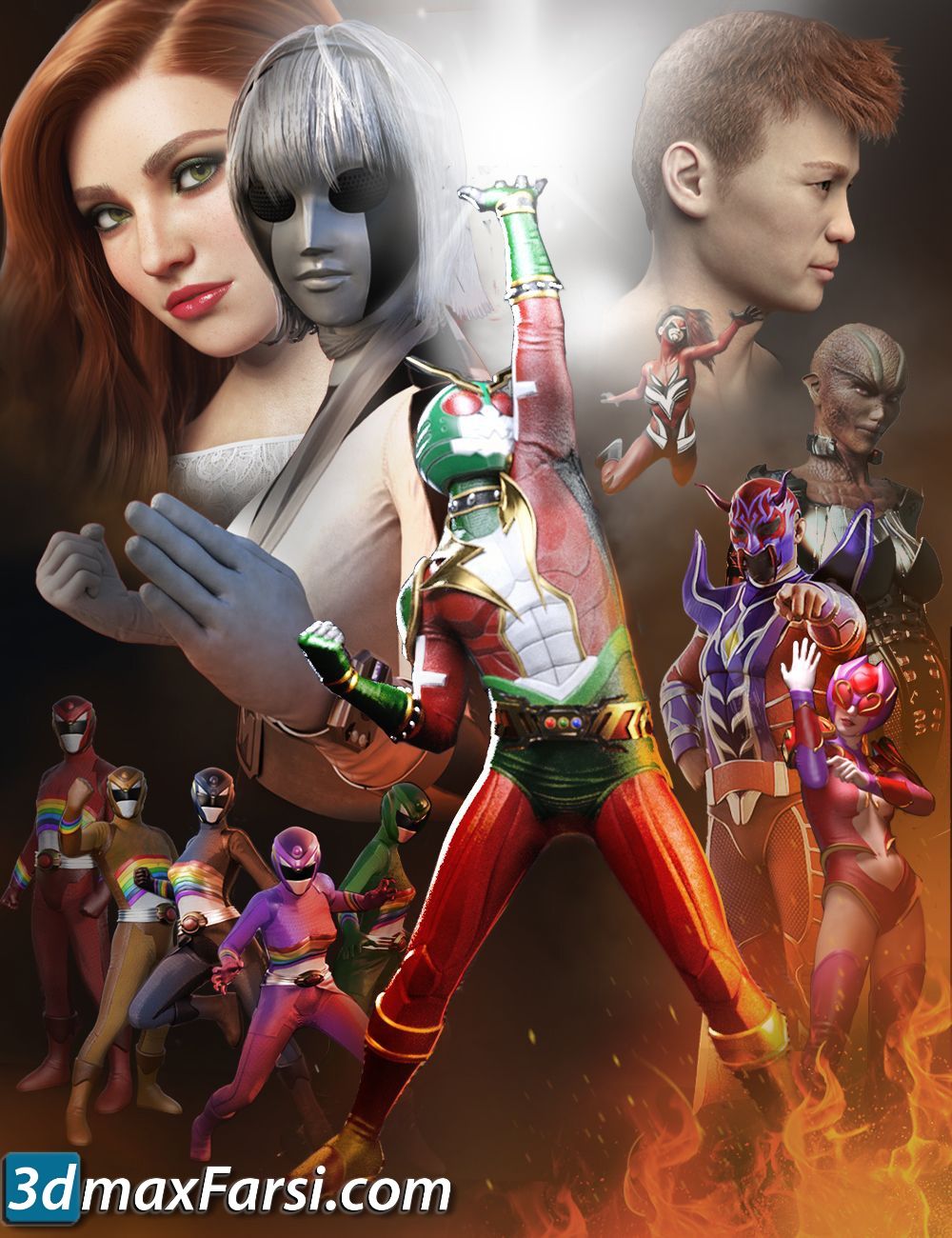Daz3d, Flashback Heroes Bundle free download