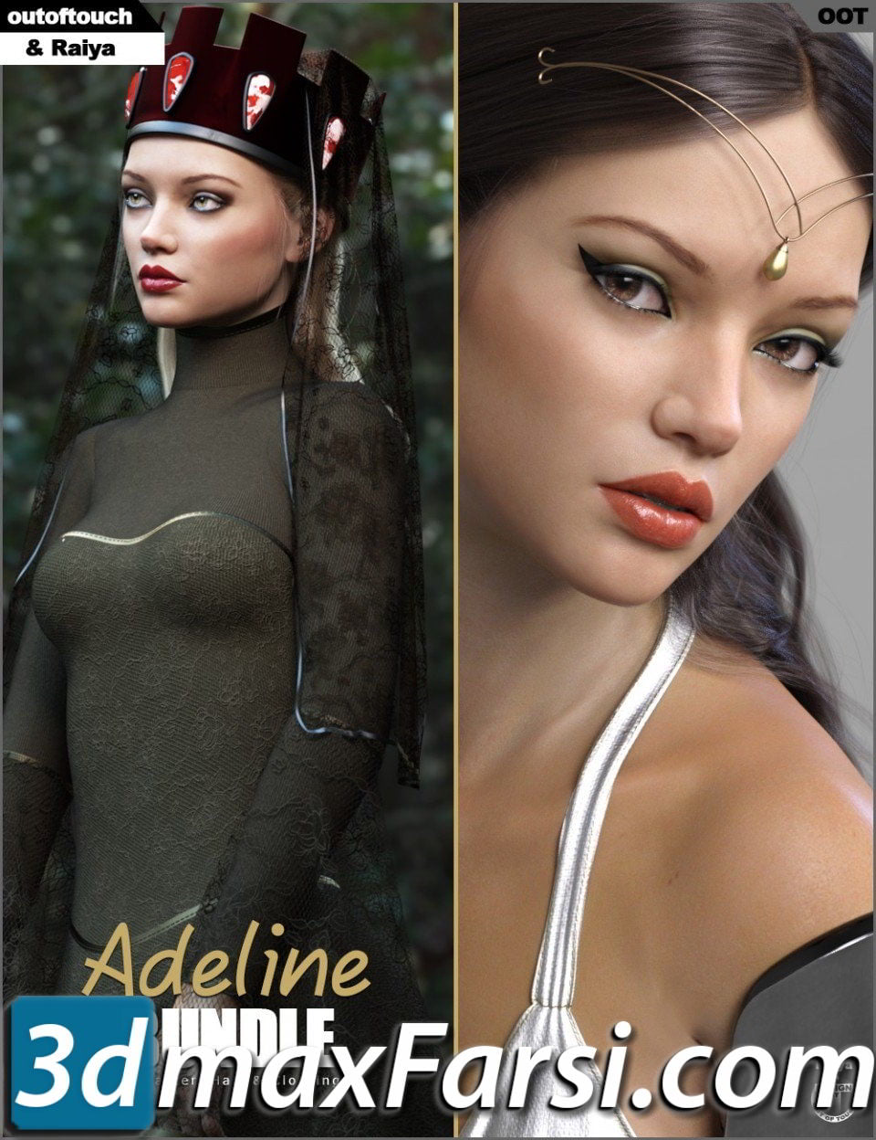 Daz3d, High Fantasy Adeline Clothing, Character and Hair Bundle free download