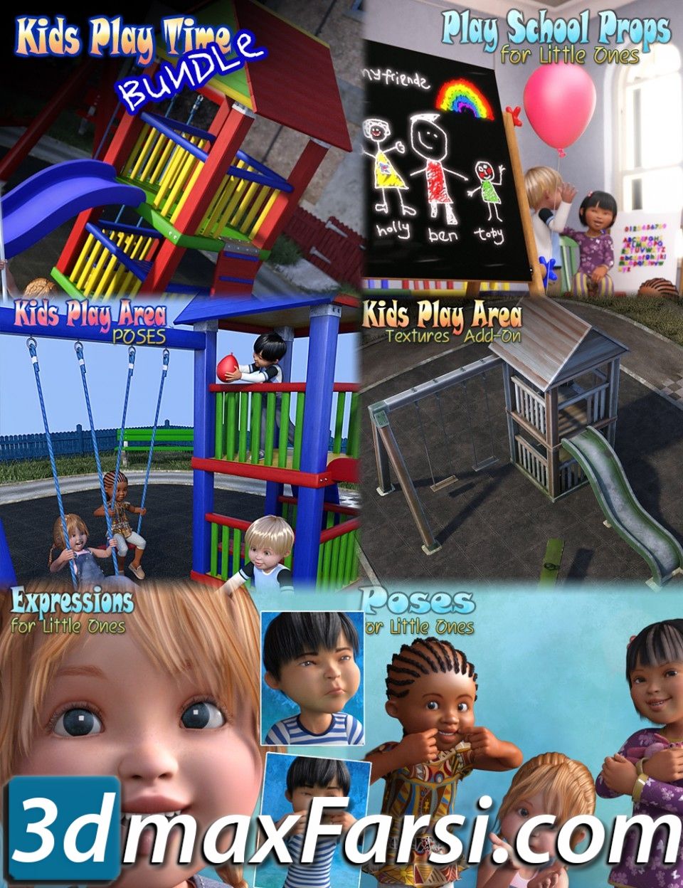 Daz3d, Kids Play Time Bundle free download